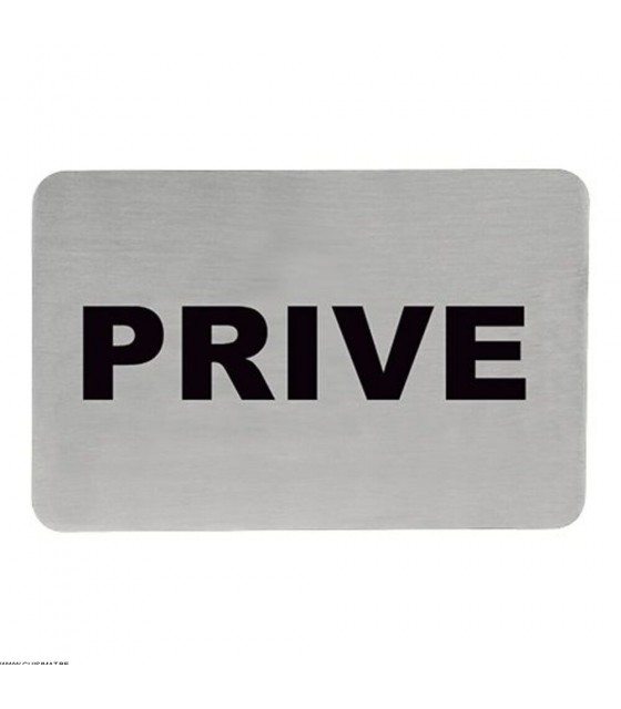 PLAQUETTE ADHESIVE PRIVE dans SIGNALISATION